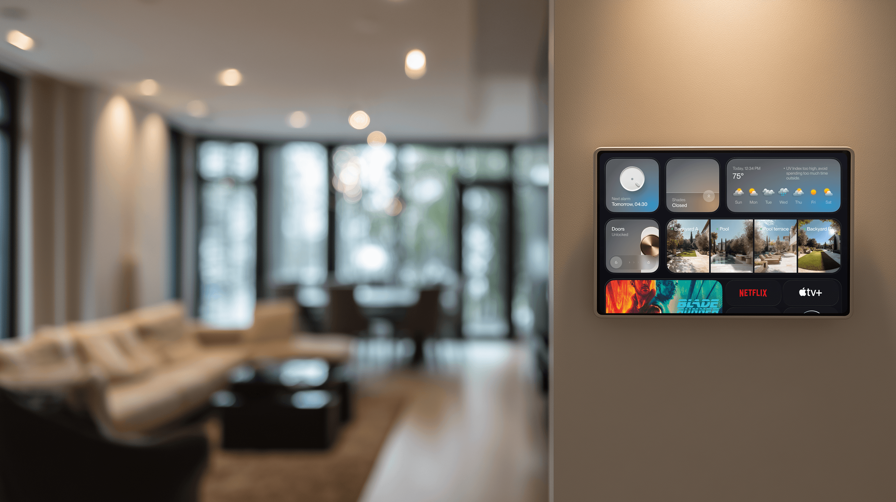 Wall-mounted touchscreen illustrating ongoing support