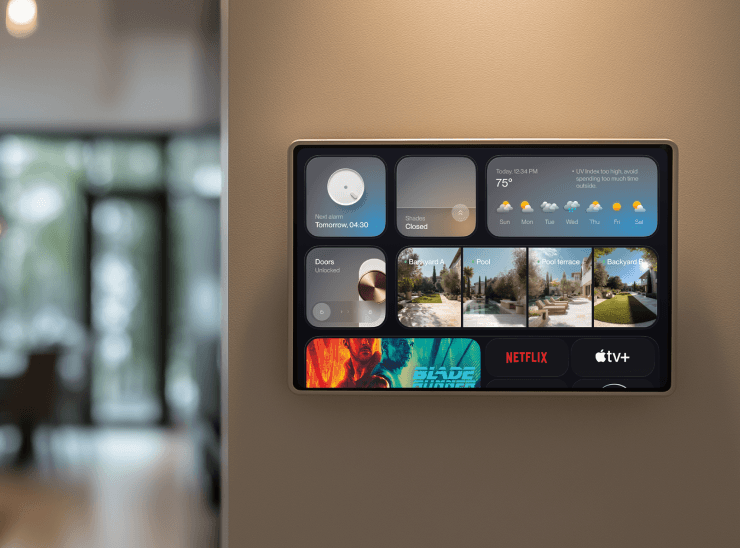 Wall-mounted touchscreen illustrating ongoing support
